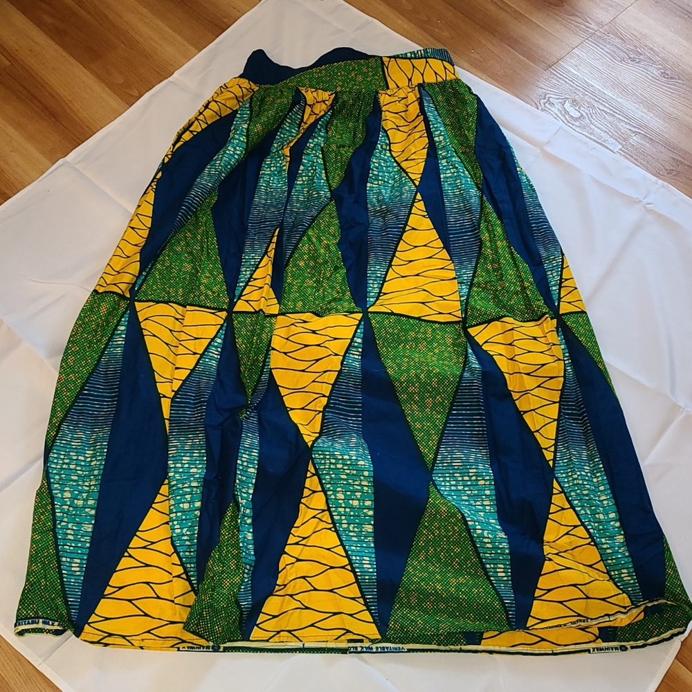 African print maxi skirt